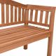 2 miestna lavica DIVERO, ošetrené tíkové drevo, masív