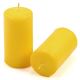 Sada stĺpových sviečok, 10 cm, Ø 5 cm, žltá, 8 ks