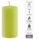 Sada stĺpikových sviečok, 10 cm, Ø 5 cm, svetlozelená, 8 ks