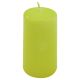 Sada stĺpikových sviečok, 10 cm, Ø 5 cm, svetlozelená, 8 ks