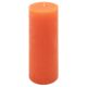 Oranžová parafínová sviečka rustikálna 20 cm,90 h, sada 2 ks