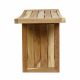 Stolička DIVERO, masívny ošetrený teak, 60 x 35 x 45 cm