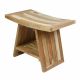 Stolička DIVERO, masívny ošetrený teak, 60 x 35 x 45 cm