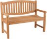2 miestna lavica DIVERO, ošetrené teakové drevo, 120 cm