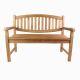 2 miestna lavica DIVERO, ošetrené teakové drevo, 120 cm