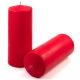 Sada stĺpových sviečok, 25 cm, Ø10 cm, červená, 6 ks