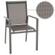 Sada záhradných stoličiek, sivá,90 x 56,5 x 59,5 cm,4ks