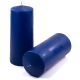 Sada stĺpových sviečok, 25 cm, Ø10 cm, modrá, 2 ks