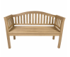Záhradná lavica DIVERO 2miestna, neošetrená, 131,5 cm