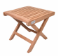 Skladacia stolička z teakového dreva prírodný dizajn 43 cm
