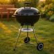 Záhradný kotlový gril s teplomerom a kolieskami 54,5x44,5x81