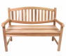 Záhradná lavička DIVERO, teakové drevo, neošetrené, 120 cm