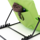Polstrovaná plážová podložka s operadlom, zelená,skladateľne