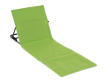 Polstrovaná plážová podložka s operadlom, zelená,skladateľne