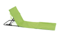 Polstrovaná plážová podložka s operadlom, zelená,skladateľne