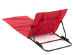 Polstrovaná plážová podložka s opierkou chrbta, červená