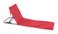 Polstrovaná plážová podložka s opierkou chrbta, červená