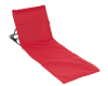Polstrovaná plážová podložka s opierkou chrbta, červená