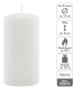 Biela parafínová sviečka 15 cm, doba horenia 65 hodín, 2 ks