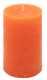 Oranžové rustikálne stĺpové sviečky 6,8x11,5 cm – sada 12 ks