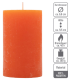 Oranžové rustikálne stĺpové sviečky 6,8x11,5 cm – sada 12 ks