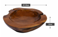 Dekoratívna misa z teakového dreva Ø 50 cm, hnedá