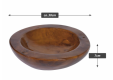 Dekoratívna misa z teakového dreva Ø 30 cm, hnedá