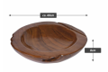 Dekoratívna misa z teakového dreva Ø 40 cm, hnedá
