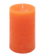 Oranžové rustikálne stĺpové sviečky 6,8x11,5 cm – sada 6 ks
