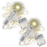 Vianočné LED reťazové svetlá 2x50 diód, teplá biela, 5 m, ča