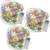 LED svetelný reťazec 3x40 LED diód, farebný, časovač, 4 m