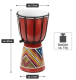 Detský bubon djembe 30 cm, mahagón, ručne maľovaný