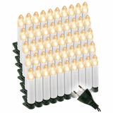 LED sviečky na vianočný stromček 50 LED, teplá biela