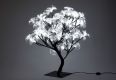 Dekoratívne LED osvetlenie - strom s kvetmi, studená biela