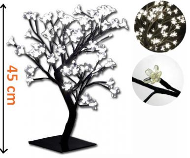 NEXOS Osvetlenie LED strom s kvetmi, studená biela