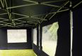 Záhradný párty stan čierny pavilón 3 x 9 m + bočné diely