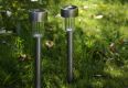 Solárne LED osvetlenie Garth z nerezovej ocele, 4 ks