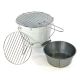 Mini BBQ gril vedro - biely