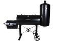 Záhradný gril XXL lokomotíva so samostatnou udiarňou