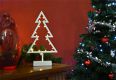 Vianočná dekorácia - stromček na stojančeku - 38 cm,  20 LED