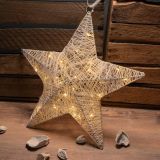 Vianočná dekorácia - vianočná hviezda - 35 cm, 30 LED diód