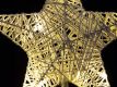 Vianočná dekorácia - hviezda na stojančeku, 40 cm, 10 LED