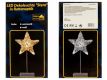 Vianočná dekorácia - hviezda na stojančeku, 40 cm, 10 LED