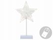 Vianočná dekorácia - hviezda na stojančeku, 40 cm, 10 LED