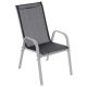 Záhradná stolička stohovateľná s vysokým operadlom