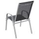Záhradná stolička stohovateľná s vysokým operadlom