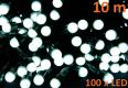 Vianočné LED osvetlenie 10 m - studená biela, 100 MAXI LED diód