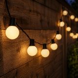 Záhradné párty osvetlenie – vonkajšie, 20 LED, teplá biela