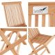 Skladacia stolička z teakového dreva DIVERO, 4 kusy