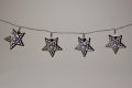 Vianočné LED osvetlenie - strieborné hviezdy - studená biela 20 LED